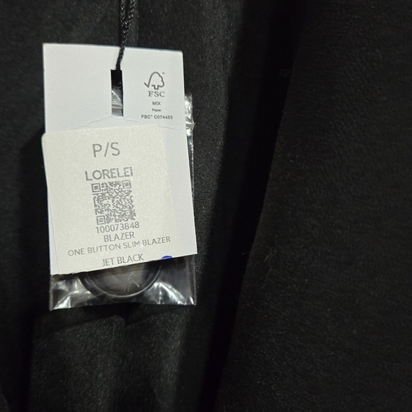 Dynamite brand new with tags women's size small jet black blazer - Picture 3 of 5